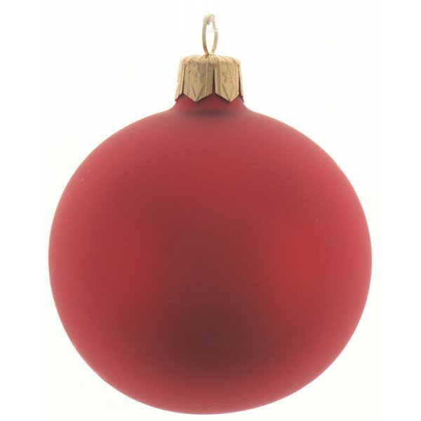 Χριστουγεννιάτικη Γυάλινη Μπάλα Οροφής Κόκκινη Ματ (15cm)